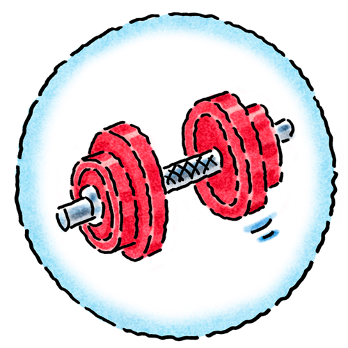 Sharing Image - Icon - Dumbbell - Red