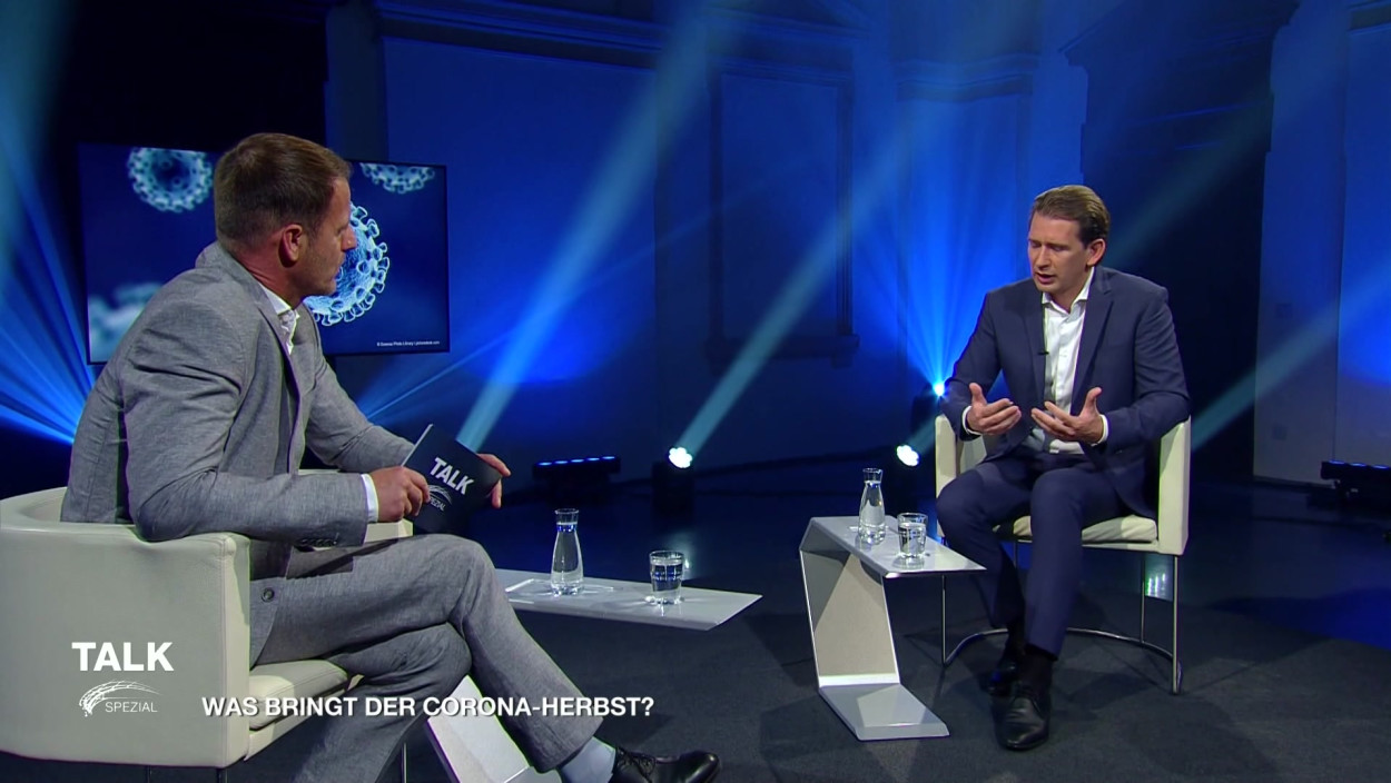 Bundeskanzler Sebastian Kurz im Gespräch mit Michael Fleischhacker