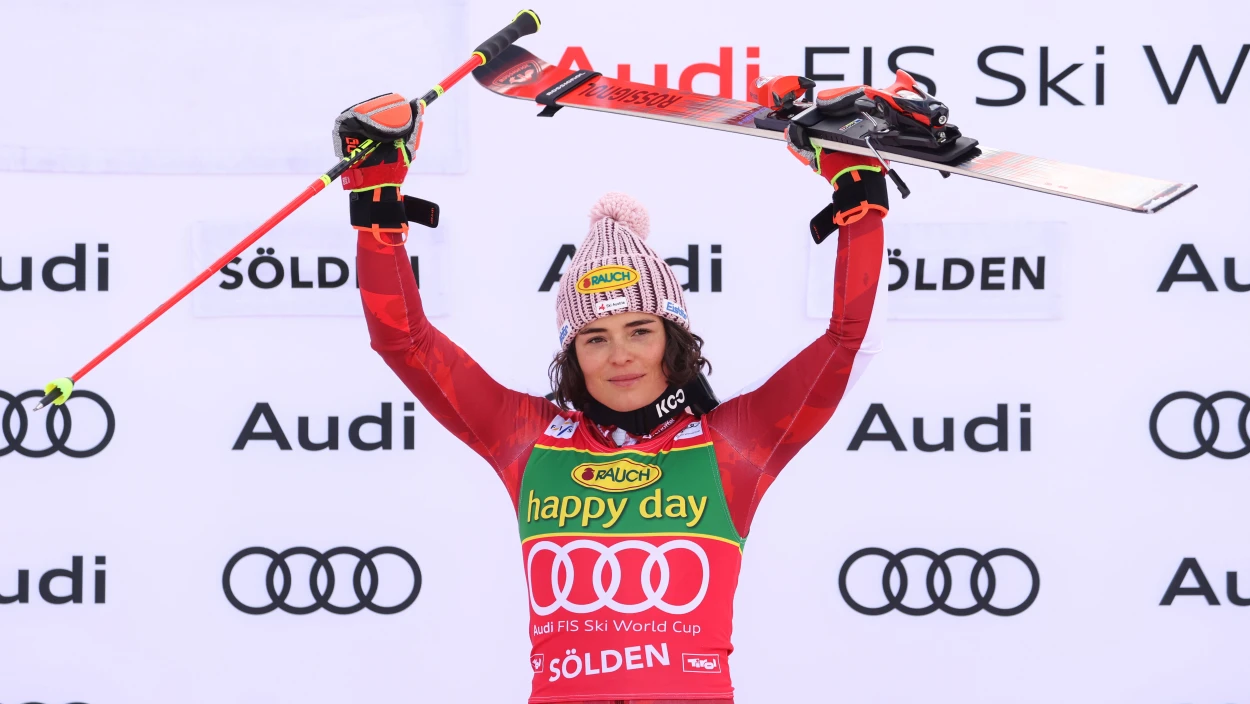 Das Riesentorlaufteam der Frauen