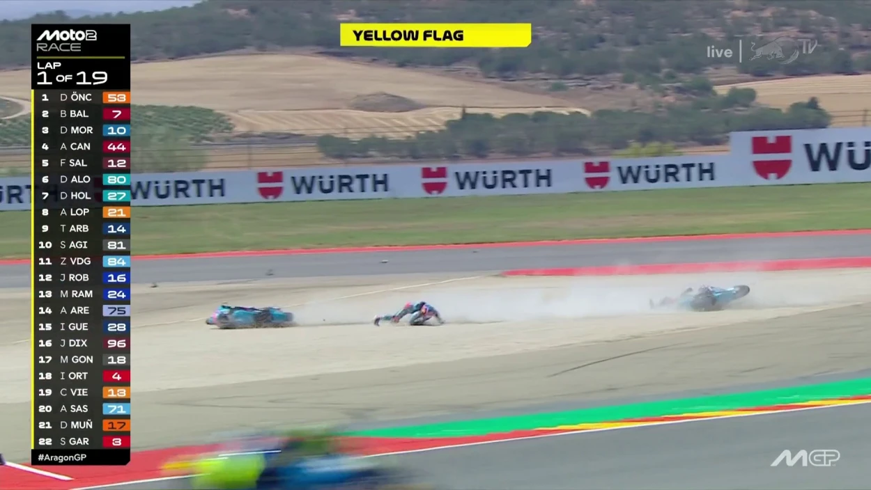 Moto2-Drama: Alonso und Holgado stürzen spektakulär in der Startphase