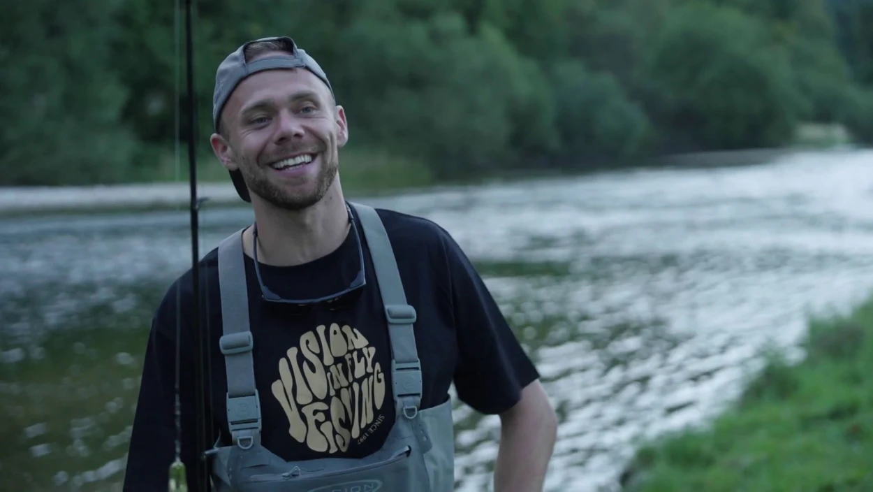 ÖFB-Chefkoch Fritz Grampelhuber mit Alex Schlager beim Fischen