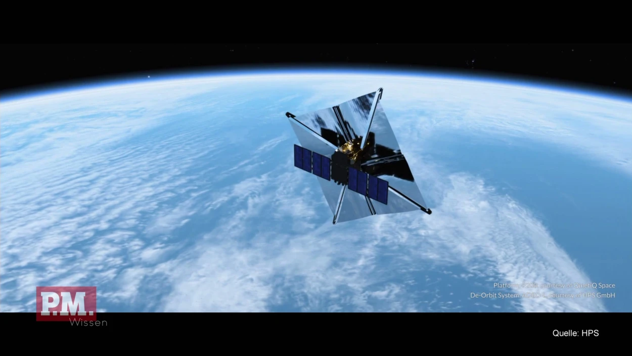 Wie verhindert ein Segel Weltraumschrott?