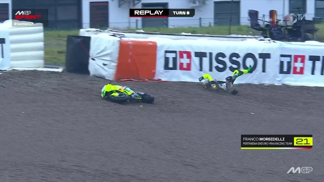 Franco Morbidelli: Heftiger Abflug am Sachsenring