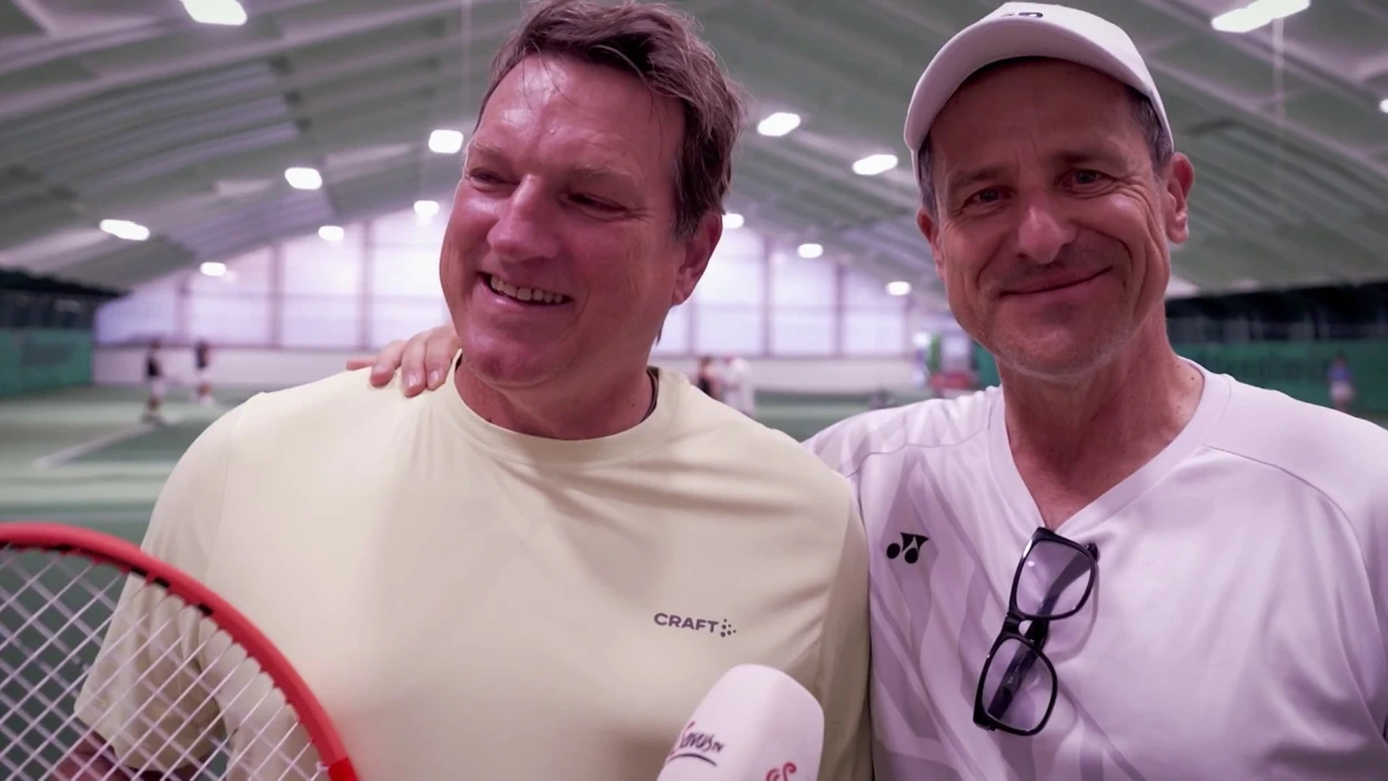 Tennis-Action und viel Humor: Die Sportstars beim Stanglwirt