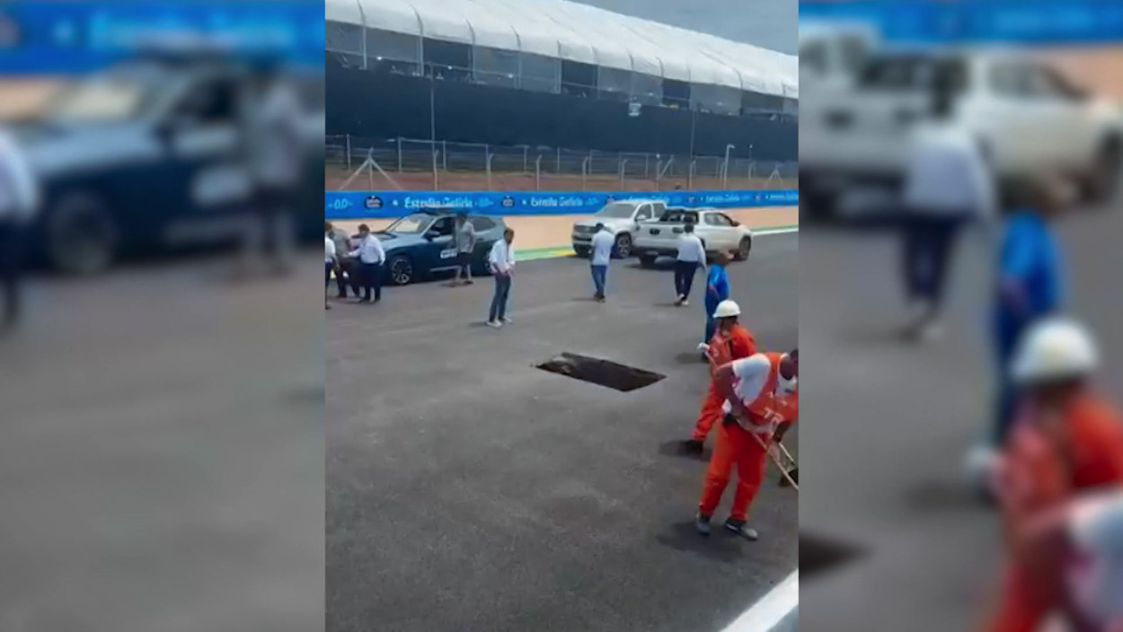 Loch im Asphalt: Das Chaos-Wochenende von Brasilien