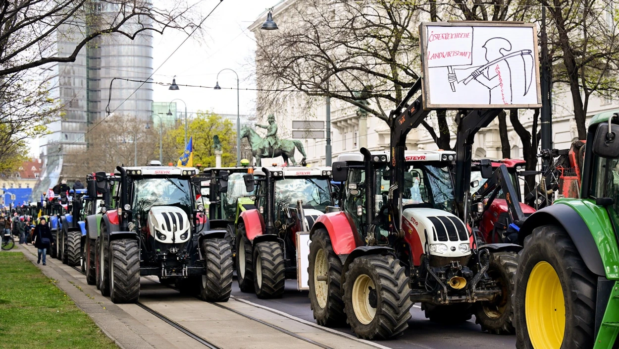 Wien: Bauerndemo gegen Kostenexplosion