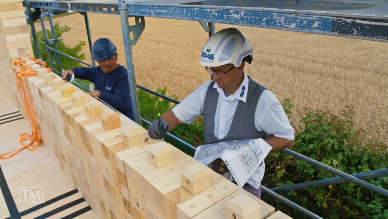 Wie entsteht ein Haus aus Holzbausteinen?