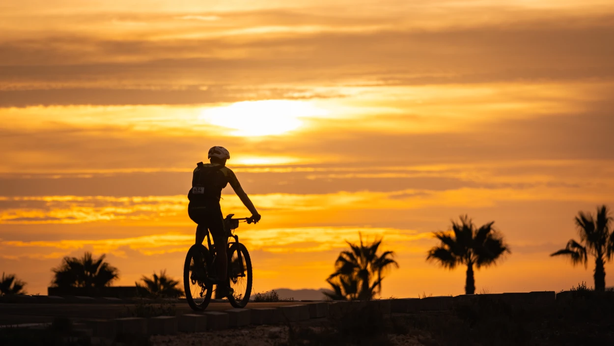 Mountainbiker am Limit