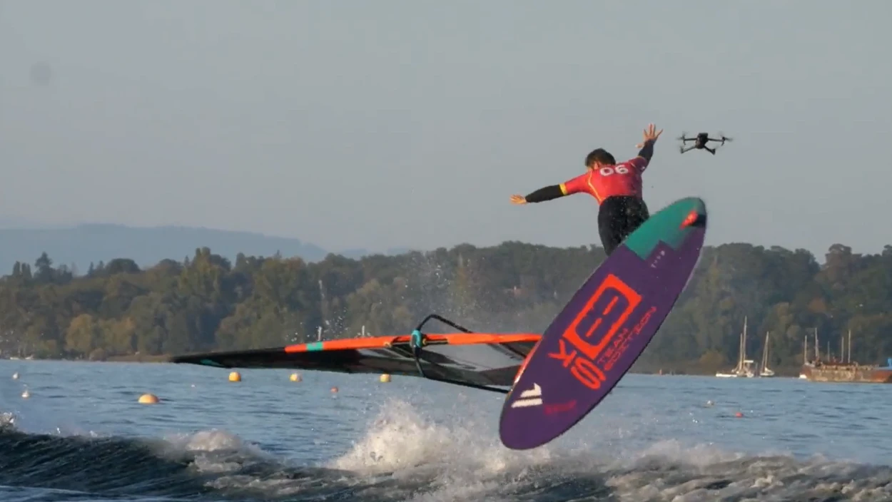 Windsurf-Action in der Schweiz