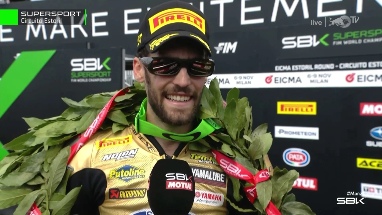 Jubel in Estoril: Stefano Manzi holt den Supersport-Titel